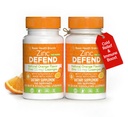 Basic Brands – Zinc Orange Defense – 100 Lozenges – 天然橙色Flavor Zinc–Lozenges – Imune Boost,冷降,非GMO,锌乙酸和维生素C - 2-Pack