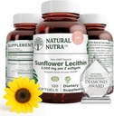 Natural Nutra Sunflower Lecithin 2000 mg 补充剂,支持母乳喂养的妈妈,配有Plugged Milk Duct Relief, Liver & Brain Health Booster,Soy Free,N-GMO,Gluten Free,120 Softgels(3包)