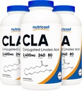 营养成本CLA(硫酸) 2,400mg, 240软胶 - Gluten Free, Non-GMO, 800mg Per Softgel(3瓶)