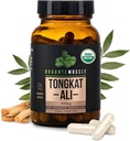 有机肌肉 Tongkat Ali for Men, 500mg - Pure & Potent USDA Eurycoma Longifolia Root 补充 60 Counter - 野生生长男性健康荷尔蒙支持男性性能,驱动和增能器
