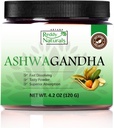 Reddy Naturals Aryana纯有机Ashwagandha Powder - 含有10%Whatanolides的高角根提取器 - 压力和能量支持的天然橙色火焰 - 4.2 OZ(120g)