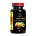 镁复合钙 - 含有维生素D-3 & Boron的镁磷钙, Manganese Citrate, 支持女性和男性, 肌肉和能源 - 1瓶120盖
