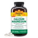 乡村生活目标-米斯钙镁与维生素D-Complex,1000mg/500mg/10mcg,360 Vegan Capsules,认证Gluten Free,认证Vegan,认证非GMO验证.