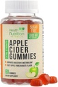 苹果苹果酒 葡萄糖 葡萄糖 1000mg - Max 强糖 无糖 ACV Gummy Vitamins, 支持代谢与能源, Keto Friendly, Vitamin B12, Gelatin- Free, Gluten-Free, Vegan & Non-GMO - 60 Gummys