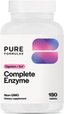 PureFormulas 完整酶 | Pancreatic Enzymes 1000mg (Full strenge) | Pancreatin 文摘增刊  Pro Protease, Amylase & Lipase |  Digest 文摘支持 | 乳制品  and Soy Free 180 片