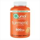 Qunol Turmeric Gummys, Gummy 配有500mg Turmeric Curcumin, 联合支持补编, 超高吸收 Tummeric Curcumin, Vegan, Gluten Free, 2个月供应量, 120个计数
