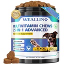 狗维他命 - 25-in-1 狗维他命和多维他命与Glucosamine Probiotics Omega-3 Puppy 多维他命 Chewable for Coat, Heart, HIPS & Joints, Digestion & Immune System 200pcs