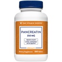 维生素Shoppe Pancreatin 500MG,天然消化酶补充,支持脂肪消化,蛋白质,碳水化合物(100片)