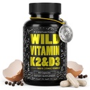 野生食品 5000iu 维生素 D3 + K2 + |(100mcg Mk7) 配有黑色胡椒提取器,植物基,非GMO,Soy & Gluten-Free → 食物补充 → 在美国制造 → | 60 Capsules
