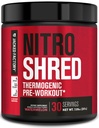 Jacked Factory NITRSURGE Shred Pre Workout Supplement - 能源助推器,即时强力增益器,尖锐聚焦器,强力泵 - Nitric Oxide Boster & PreWorkout Powder - 30Sv,西瓜