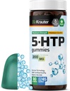 BIO KRAUTER 5 HTP 补充 Gummys - 200 mg 强度 - 90 Vegan Chews - 放松支持 5HTP Plus L Tryptophan 补充 - Pectin 基公式