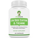 维塔蒙克低剂量咖啡因和Theanine - 无Jiters,无Crash - 微量剂量咖啡因L Theanine Pills with Cafeine Theanine and Theobromine - 25mg of Cafeine, Cafeine Pills L Theanine - 60 Caps