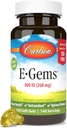 Carlson - E-Gems 400 IU(268 mg),天然-来源维生素E,最佳井,140软宝石