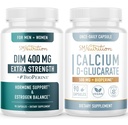 D-Glucarate钙 & 400mg DIM 增强雌激素激素平衡补充剂 βn Gluten 自由CDG 补充剂(90种服务) 超强DIM(90种服务)