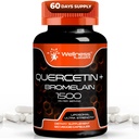 Quercetin with Bromelain 补编 - 1500mg - 男女免疫支持和心脏健康囊,Quercetin 补编 帮助支持联合与健康呼吸系统 - 120个计数