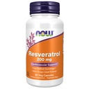 Now Foods Supplements, Natural Resveratrol 200 mg with Red Wine 提取器, 60 Veg 卡普尔
