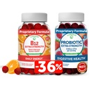 Lunakai 维生素B12和亲生胶囊 - 3000 mcg Gummy 成人能量支持和骨质健康 - 5亿 CCFUs 男子和妇女用维生素C为消化胶囊健康服务