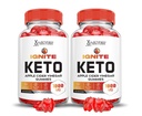 合理实验室(2 Pack Ignite Keto ACV Gummys 高级1000MG Ignite Keto Gummys 公式 Apple Cider Vinegar 与石榴蜂蜜汁粉 B12 Vegan Non GMO 120 Gummys 设计.