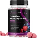 不含糖的Creatine 单水合物Gummys - Vegan Creatine Gummys 女性和男性每3克Creatine Chews支持能量和回收-Gluten Free & Non-GMO - 野莓 Flavor 90ct