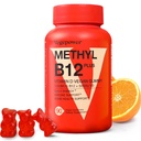 维生素B12 D3 Vegan Gummys - 90 Count I 1000 MCG Methy B12 & 5000 IU 维生素D Gummy Chewable Supplements for adderns & Kids - Immune Health & Daily Energy Boost - 非GMO, Orange (英语).