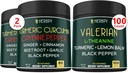 Bundle 7in1 Turmeric Curcumin & 5in1 Valerian Root 补充 - 支持文摘、心脏健康、免疫和放松