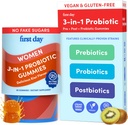 首日女性3-in-1 Probiotic Gummys – Prebiotic + Probiotic + Postbiotic 补充 – 支持文摘和口腔健康,免疫功能和能量水平 – 30日供应