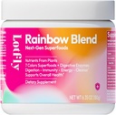 超级食品彩虹混合粉末,7-Color Plant & Botanical 提取物,含44种营养物,用于Gut健康,文摘,豁免和抗氧化剂支持,消化酶和先生素, 6.35 Oz