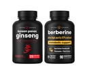 NutraChamps 能源和元数据支持: Ginseng & Berberine Duo