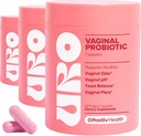 O Positiv URO 妇女阴道避孕药 PH 与前生素和乳腺杆菌的平衡-阴道保健补充-促进健康阴道食道和阴道花,60 Counter (Pack of 3)