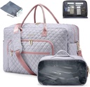 LoveVOOK 旅行垃圾袋 - 妇女周刊人过夜携带笔记本电脑和健身袋,有厕所/鞋袋,医院劳工袋