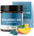HERBAMAMA Hyaluronic Acid Gummys - 250mg 纯Hyaluronic Acid for hair, Skin & Nails Support - Vegan, N-GMO 皮肤弹性补充 - 60 Pectin-基于Mango-Flavorored Chews (英语).