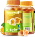 糖自由Lutein 5mg Gummys for Eyes Health: 配1mg Zeaxanthin, Lutein 补充眼维生素 填充Gummys Lutein 补充视觉和蓝光保护,Orange Flavor, 60 Counter