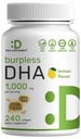 DHA 补充 → 240 软胶, Burpless, Lemon Flavor, DHA 1000mg + EPA 500mg, 野捕鱼,Omega-3s富含,无汞,非GMO, 支持大脑心脏和联合健康