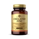 Solgar Chelated Zinc, 100片 - 健康皮肤的锌 - 支持细胞生长和DNA形成 - 释放抗氧化剂活动 - 支持健康免疫系统 - 非转基因生物, Gluten Free - 100 services