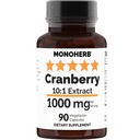 MONOHERB Cranberry 提取 1 000毫克 - 90 个蔬菜卡普尔