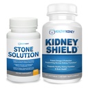 石头溶液 Capsules - 天然溶液,肾石支持和肾清洁器,60 services + Kedney Shield 120 Caps Kedney 辅助支持正常肾功能和支持肾健康