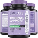 肾上腺支持 & Cortisol 管理器 补充 QQUltra 高纯度适应剂 Ashwagandha 提取剂 Rhodiola Rosea Capsules for Natural Energy, Fatigue, Mood Boost 非转基因生物