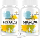 8-in-1 Creatine 单水合物,含BCAA & HMB, 雄性与雌性5000毫克,Creatine Chews for Muscle, recovery, 耐力与强度,高吸收,柠檬火焰,无糖,180片