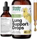 永远的狗肺支持滴 - 呼吸卫生补充剂 - Mullein Leaf & Echinacea Herb for Lungs - 液体狗维生素和补充剂 - 糖和无酒精丁香 - 4 fl oz