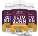 (3 pack) Keto Advantage Keto 燃烧药丸 1275MG 新型和改进配方 包含苹果苹果苹果酒 葡萄酒 Extra Virgin 橄榄油 绿茶叶 180 Capsules
