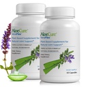 AloeCure VeraFlex 天然联合健康补编,配有USDA Organic Aloe Vera - 支持联合舒适、流动和灵活性的基于植物的盖子 - 60个盖子 x 2 Btls
