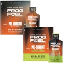 Frog Fuel Ultra & Ultra Energized Prework Shot Bundle with 1500mg Beta Alanine, 电解质 8g 蛋白质 Nano-Hydrolyzed 草药Collagen, 10g 碳化物, Berry, 1.2 oz Packets, 48 Pack