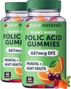 女性的Yuve产前结肠- 乳酸产前维生素 667 mcg DFE - 可嚼产前维生素 - 激素支持和Folate酸 - Vegan & Natural - 产前维生素Gmmies - 2包60cmt