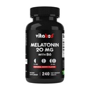 Vitabod Melatonin 20 毫克 - 240 快速溶解片 - 药物无毒 - 天然Berry Flavor - 蔬菜, Non-GMO, Gluten Free 240 Count (Pack of 1) (240 Count of 1)