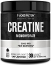 Jacked Factory Creatine Monohydrate Powder 150g - 5g Daily Creatine Disable for Men and Women, Vegan-Friendly,第三方测试 - 30 services, Unfavorized