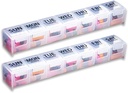 GMS 每周药丸组织者 -- -- 7天标签比较药丸,用于补充、维生素和药品 -- -- 安全标签 -- -- 日常使用和旅行的理想 -- -- 清除 -- -- 2包