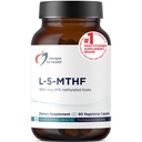 健康L 5-MTHF - Quatrefolic L Methylfolate Supplement 5mg (8500 DFE) - 妇女和男子的甲基化Folate Supplements - 支持甲基化 - 非GMO,无胶囊(60 Capsules)