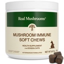 真正的蘑菇 Imune Pet Chews – for Daily Digestive & Imune Health – Mushrooms for Dogs & Cats 功能性治疗 – Mushroom Supplement for Dogs & Cats – 1– 4 Chews for All Breedards & Sizes (60 Counter) 真正的蘑菇 宠物 宠物宠物宠物宠物宠物宠物宠物宠物宠物宠物宠物宠物宠物