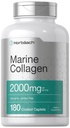 Horbäach Marine Collagen Peptides 2000mg 180 Caplet Capsules 与 Calcium → Non-GMO, Gluten 免费补充