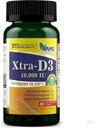 美国医学与科学 Xtra D3 维生素D 10,000 IU(250 mcg) 胆固醇补充剂(60 Easy to Swallow Softgels) 最佳骨骼,心脏健康,免疫系统支持,肺功能